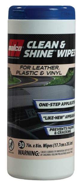 Malco Clean & Shine Interior Wipes