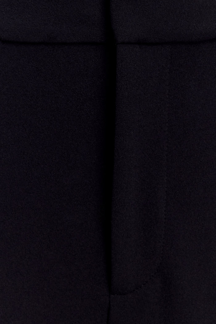 Maude Crepe Straight Leg Pants - Black
