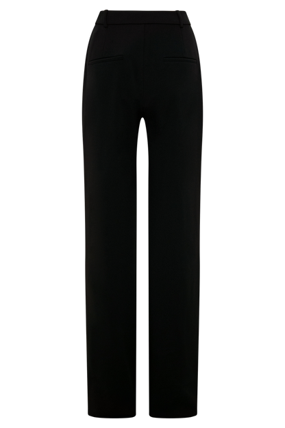 Maude Crepe Straight Leg Pants - Black
