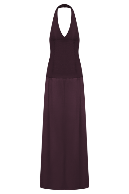 Maura Taffeta And Satin Maxi Dress - Wine