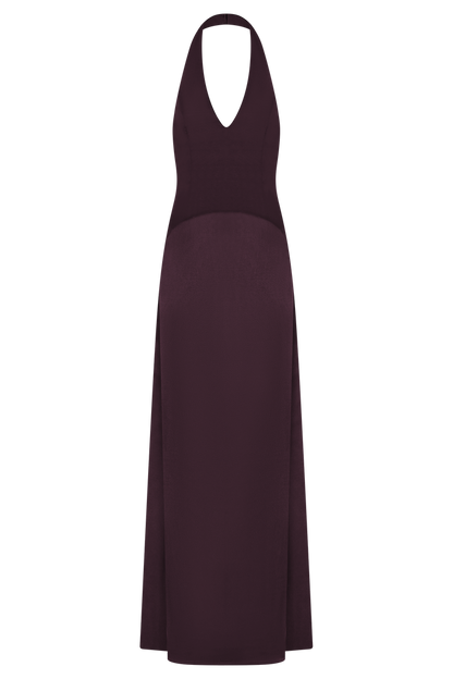 Maura Taffeta And Satin Maxi Dress - Wine