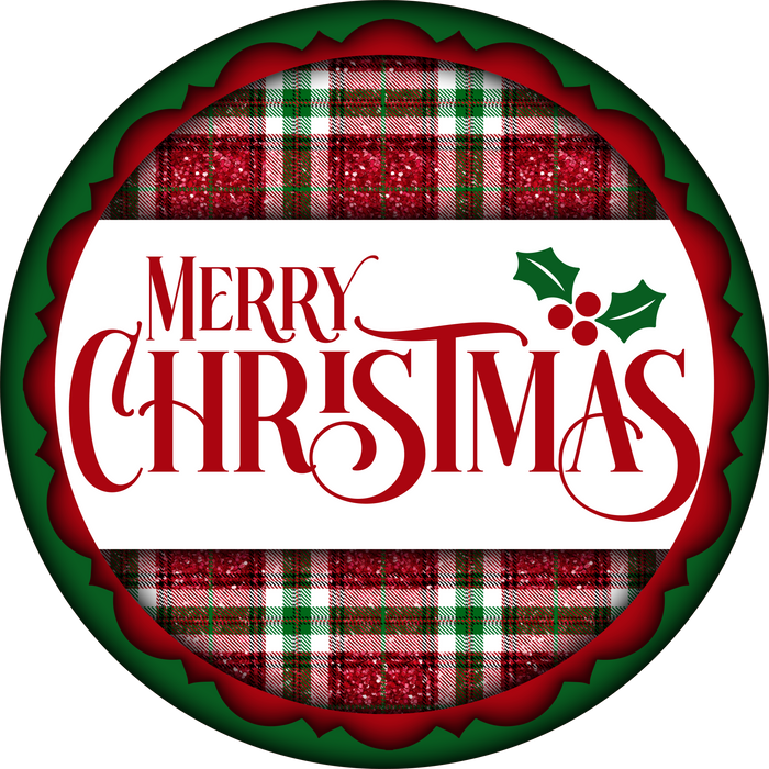 Merry Christmas Plaid Sign, Holiday Sign Christmas Sign, Wreath Sign, Wreath Center