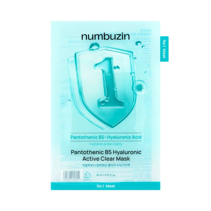 Numbuzin No.1 Pantothenic B5 Hyaluronic Active Clear Mask 1pc