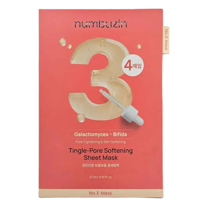 Numbuzin No.3 Tingle-Pore Softening Sheet Mask 1pc