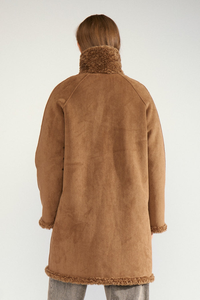 Back view of model wearing Numph 706900 NUMINDA Reversible Jacket – Dachshund by Numph, shop Numph at Dotique