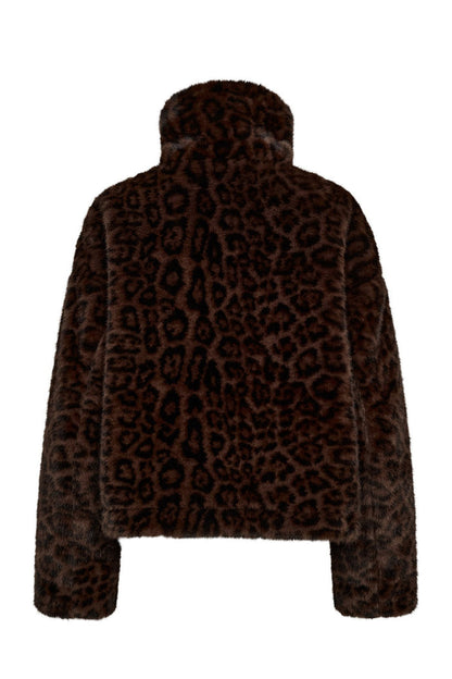 Back view of Numph 706912 NUDEMI Jacket – Black Coffee by Numph, shop Numph at Dotique for cozy styles