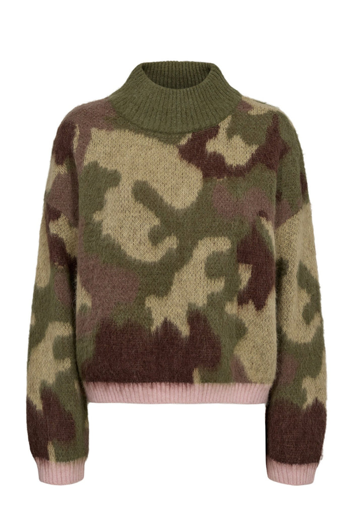 Numph 707195 Nucamu Jumper Calla Green by Numph, shop the brand at Dotique for cozy knitwear options