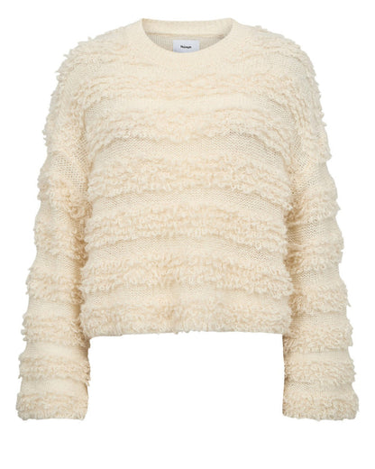 Numph 707238 Nusheeba Jumper Pristine by Numph, textured knitwear, shop Numph at Dotique for cozy styles