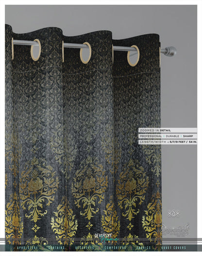 Ornate Damask Stripes PREMIUM Curtain Panel. Available on 12 Fabrics. Made to Order. 100277