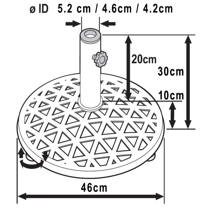 Parasol Base - Antique Bronze