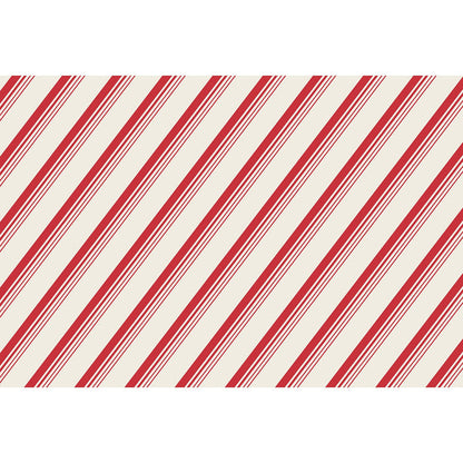 A Peppermint Stripe Placemat on a white background.