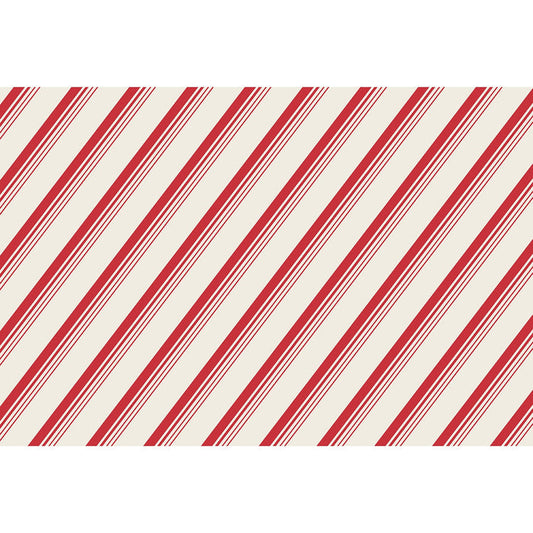 A Peppermint Stripe Placemat on a white background.