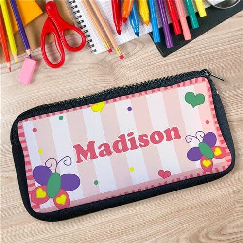 Personalized Butterfly Pencil Case