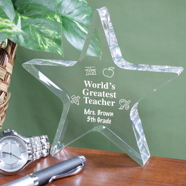 Personalized Engraved Teacher Star Keepsake