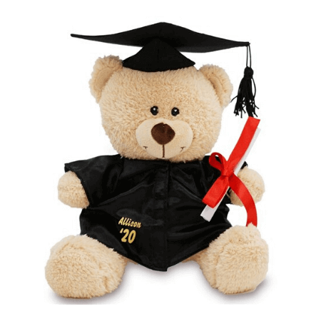 Personalized Graduation Cap and Gown Teddy Bear