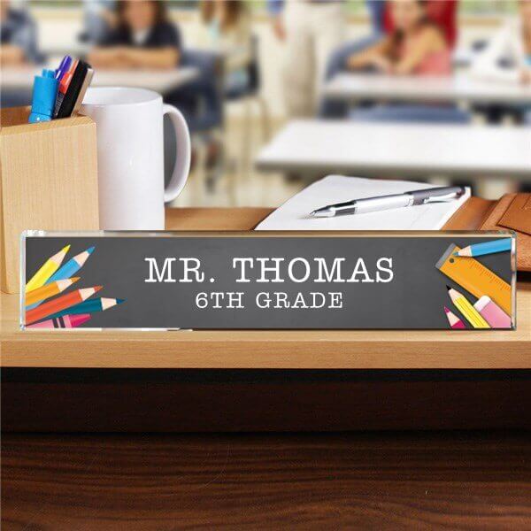 Personalized School Tools Name Plate