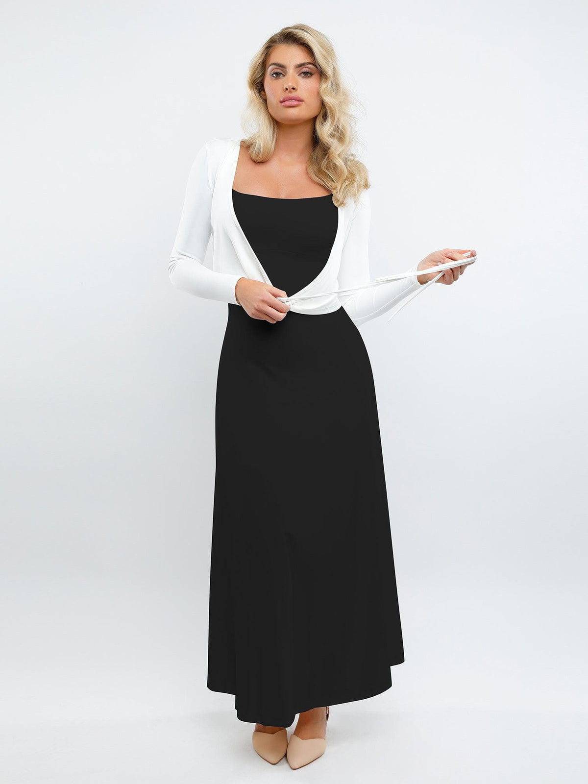 Shapewear Sleeveless A-Line Maxi or Wrap Cardigan or Set