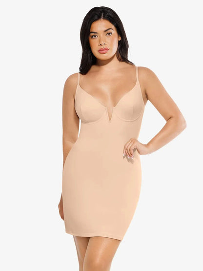 Shapewear 2-in-1 Lace Overlay Sculpting Dress