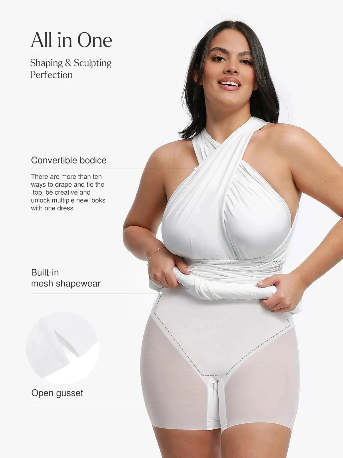 Shapewear Convertible Infinity Sculpting Midi Dress