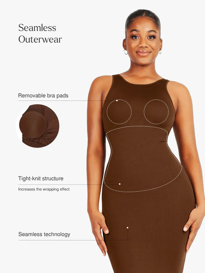 Shapewear Eco-Friendly Sculpting Midi Dress Set