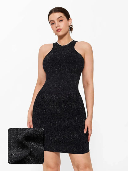 Shapewear Metallic Sculpting Dress