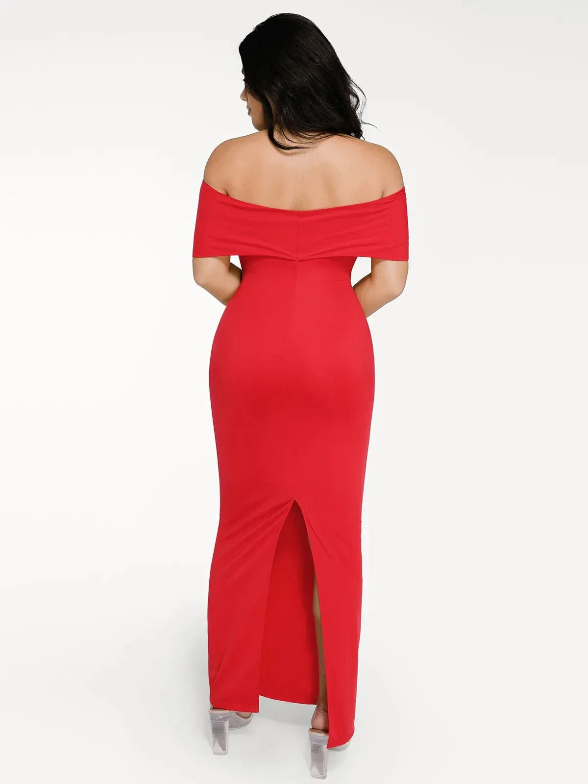 Shapewear Off-the-Shoulder Slim Column Maxi Dress