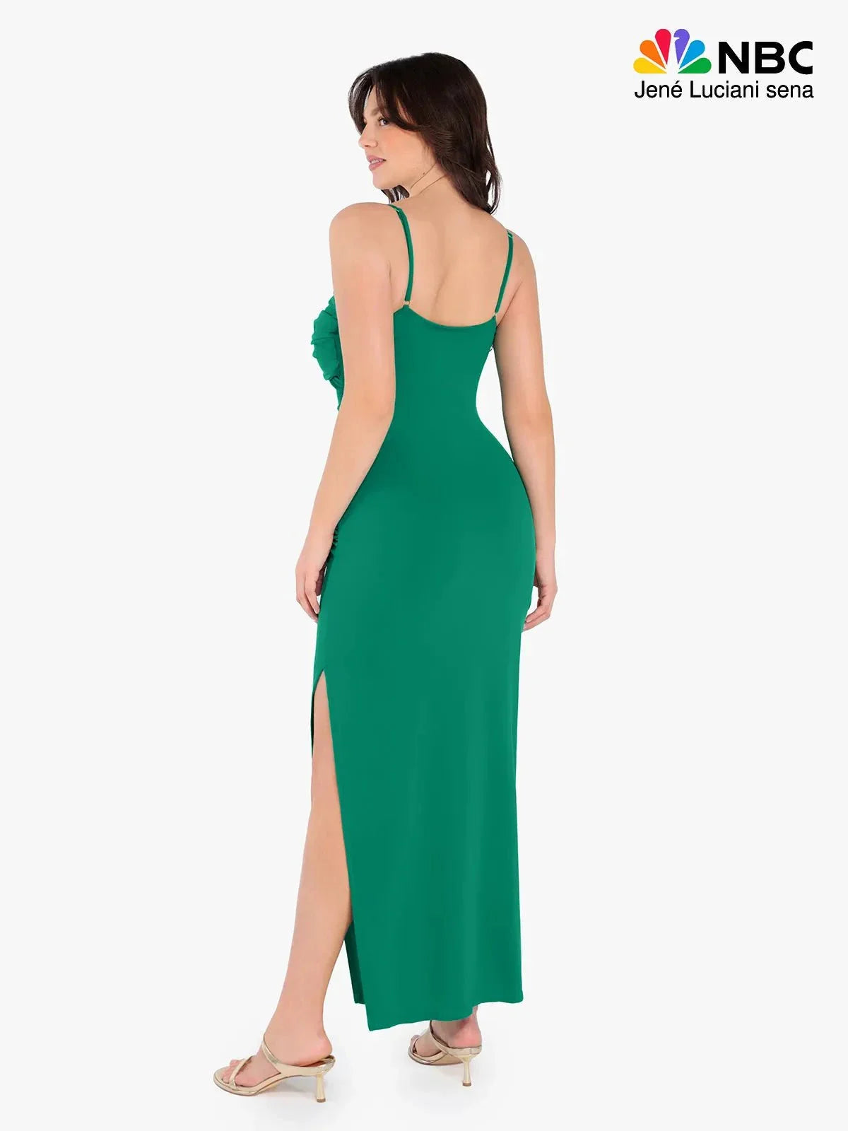 Shapewear Ruched Bias Twist Tummy Control Maxi Dress