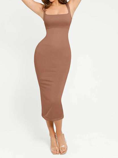 Shapewear Sleeveless Square Neck Slimming Seamless Dress