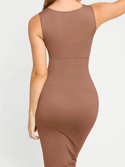 Shapewear Sleeveless Square Neck Slimming Seamless Dress