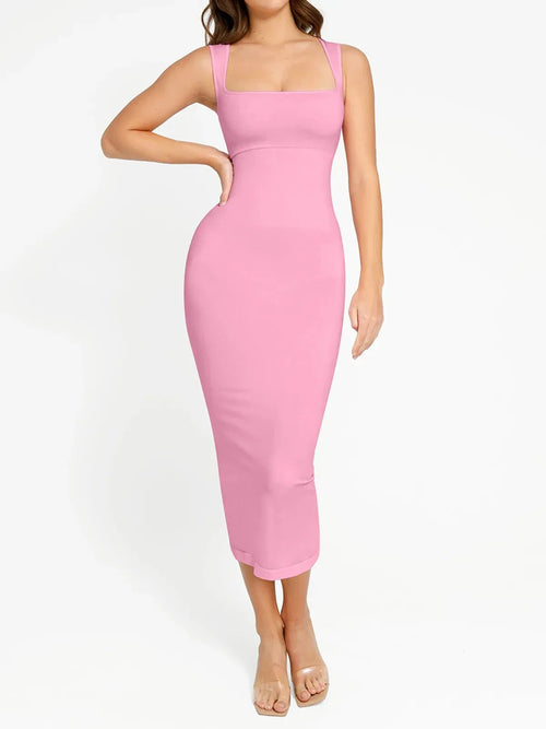 Shapewear Sleeveless Square Neck Slimming Seamless Dress
