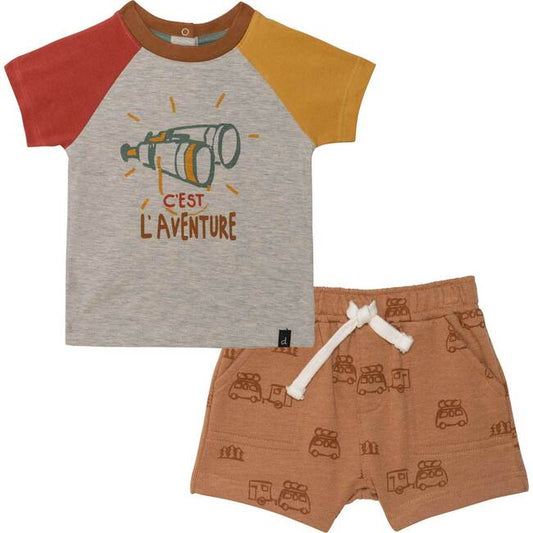 Printed Jersey Top and Short Set