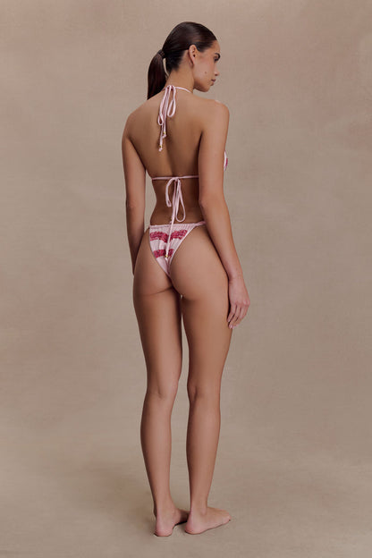 Robyn Beaded Bikini Bottom - Pink