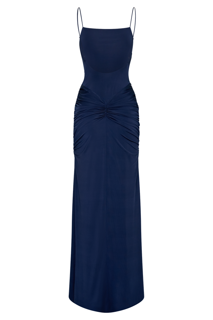 Roisin Slinky Maxi Dress - Navy