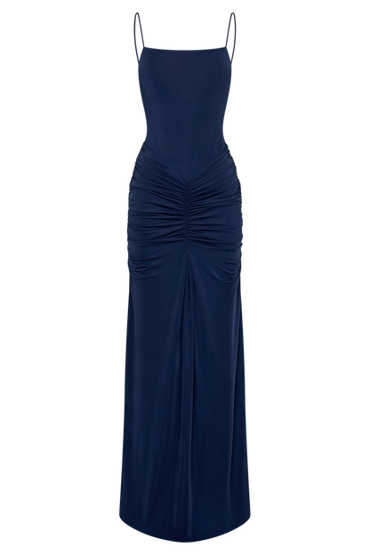 Roisin Slinky Maxi Dress - Navy