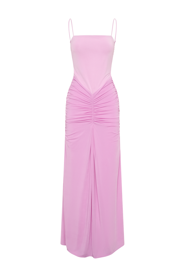 Roisin Slinky Maxi Dress - Powder Pink