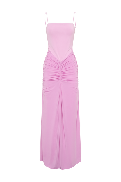 Roisin Slinky Maxi Dress - Powder Pink
