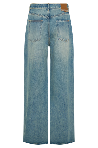 Romi Mid Rise Wide Leg Jeans - Faded Mid Blue