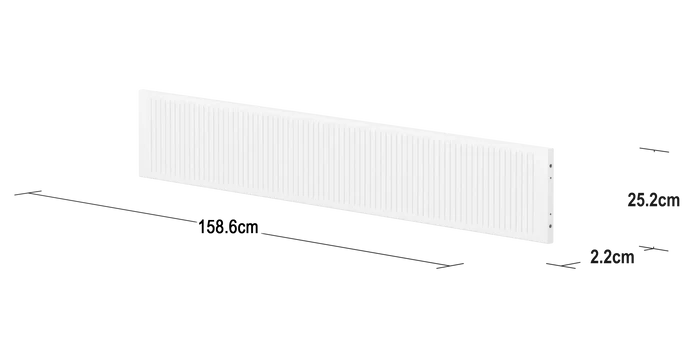Safety Rail, 3/4, White SAFETYRAIL safety-rail-front-w-grooves-mdf-3-4-f-wht-200cm  flexa-com.myshopify.com