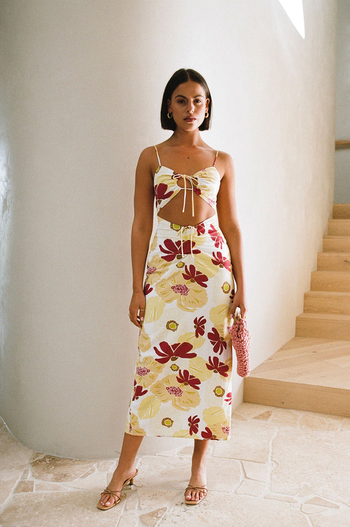 SAMPLE-Aster Cutout Dress - Dusk Lily