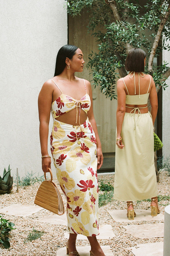 SAMPLE-Aster Cutout Dress - Dusk Lily