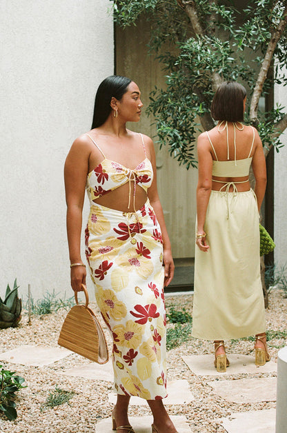 SAMPLE-Aster Cutout Dress - Dusk Lily