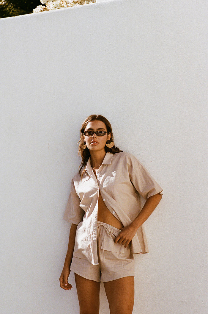 SAMPLE-Cressida Shorts - Tan