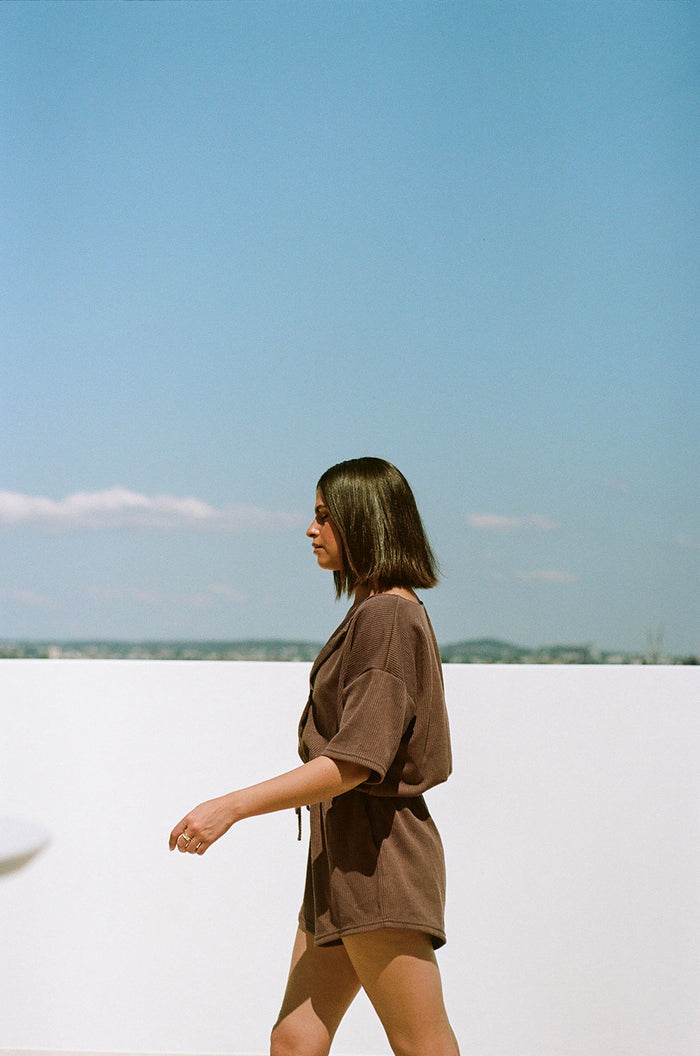 SAMPLE-Juniper Playsuit - Chocolate