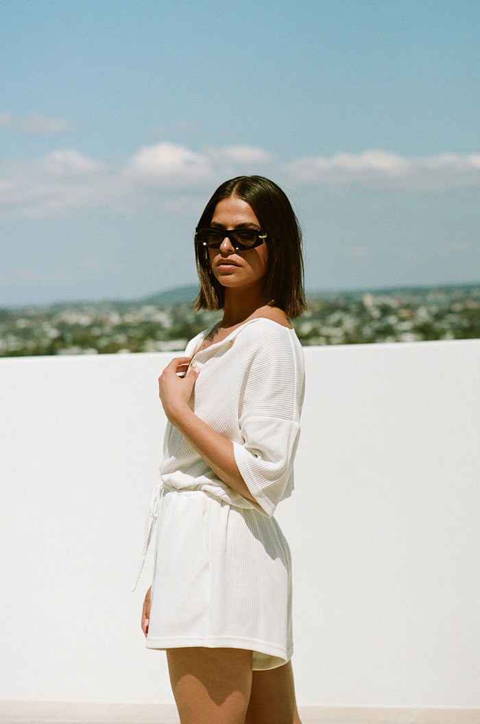 SAMPLE-Juniper Playsuit - White