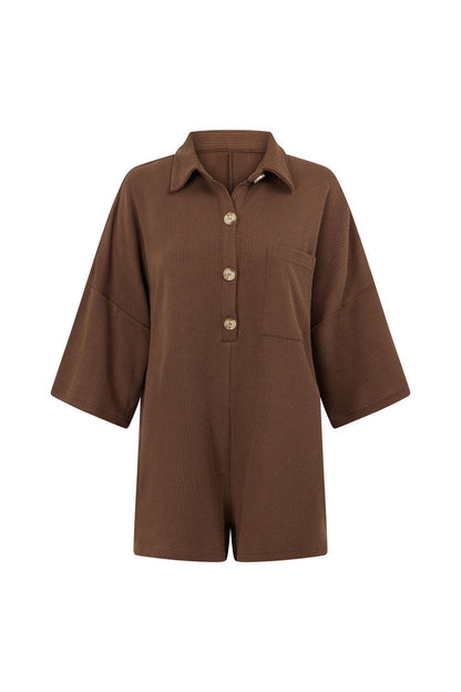 SAMPLE-Milena Playsuit - Chocolate
