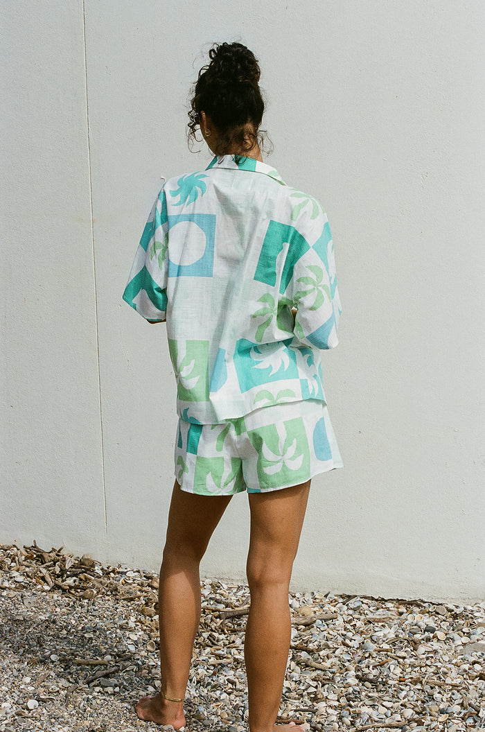 SAMPLE-Seona Top - Palm Tile Breeze