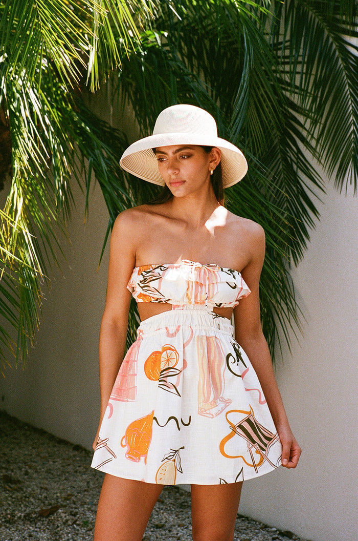 SAMPLE-Zenaida Dress - Amalfi Aperol