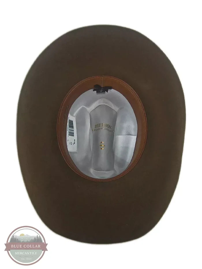 Stetson SBWTMR-7242 Whitmore 4X Felt Hat in Oak Brown Underside View
