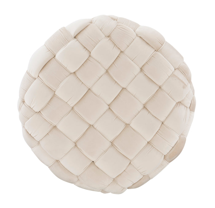 Scarlet Round Ottoman Stool