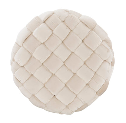 Scarlet Round Ottoman Stool